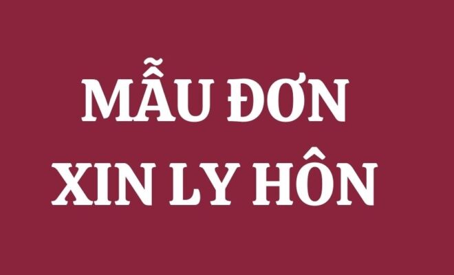 ĐƠN LY HÔN